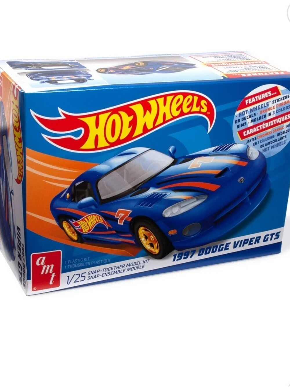 Hot Wheels 1997 Dodge Viper GTS Snap-Together Model Kit
